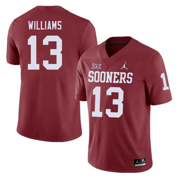 Men #13 Caleb Williams Oklahoma Sooners College Football Jerseys Sale-Crimson - Click Image to Close
